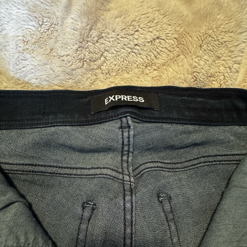 Express Blue Jeggings with Sleek Denim Finish